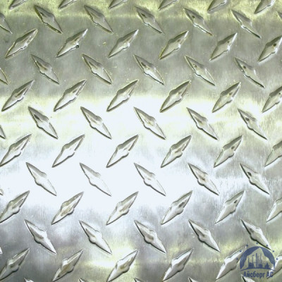 Рифлёный алюминиевый лист "Чечевица" 1,5х1500х3000 мм АМГ2НР купить в Калуге